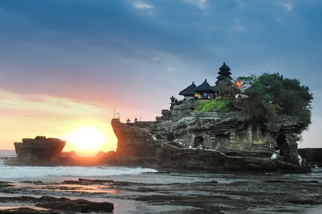Temple at sunset